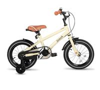 STITCH 14 Inch Kids Bike for 3-5 Ages Girls/Boys, 14" Wheels Bike for Boys With Stabilisers, Bike for 3 year old,Beige
