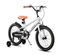 STITCH 18 inch kids bike for 5-8 year old girls & boys, 18 inch kids bike with Stabilisers&kickstand, silver