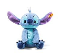 Steiff Disney Originals Stitch Cuddly Toy, Cute Stuffed Toy with Plastic Eyes, Children, Boys & Girls, Friends, Plush Toy 22 cm, Medium Blue, 024696