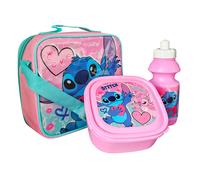 Stitch 3 Piece Lunch Bag, Sandwich Box Bottle Set
