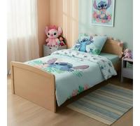 Stitch Palm Tree Single Bedding Set, Duvet Cover 140 x 200 cm + Pillowcase 65 x 65 cm, Polycotton
