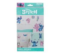 Stitch and Angel Official Licensed Disney Kids Room Wall Decals, Reusable Cartoon Character Playroom Sticker Decorations for Boys and Girls, Pink and Purple Decor and Gift Accessories | Paladone