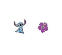 Stitch and Flower Girls Sterling Silver Mismatched Stud Earrings E906358SL.PH