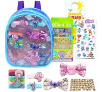 Stitch & Angel Hair Accessories Set - Disney Dress Up Bundle with Storage Bag, Bow, Plus More | Stitch Accessories for Girls, Kids