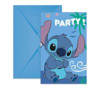 Stitch Invitations and Envelopes - Blue