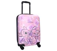 Stitch Angel Trolley Suitcase ABS Pink 4 Wheels 46x33x21cm Original DISNEY