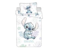 Jerry Fabrics Stitch Ohana Reversible Bed Linen 100 x 135 cm and Pillow Duvet Set | 100% Cotton | Cot Bed