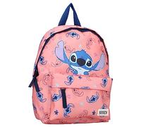 STITCH Backpack Made For Fun by Disney Lilo & Stitch - School Bag Backpack for Children | School | Kindergarten - Peach Colour - Size 31 x 22 x 9 cm, peach, One Size
