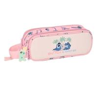 STITCH BEACH - Double Child's Pencil Case, Children's Pencil Case, Ideal for School Age Children, Comfortable and Versatile, Quality and Resistance, 21 x 6 x 8 cm, baby pink, M, Casual