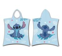 Stitch "Blue" Kids Poncho Towel | Soft & Absorbent Hooded Beach & Bath Poncho 50 x 115 cm | Stitch Swim Cover-Up for Boys & Girls | Quick-Dry, Cozy & Lightweight | Perfect for Pool, Beach & Home