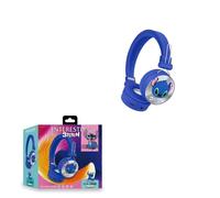 (Stitch Blue02) Kids Headset Cartoon Wireless Bluetooth Headphones