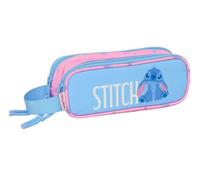 STITCH BRIGHT - Children's Double Pencil Case, Children's Pencil Case, Ideal for School Age Children, Comfortable and Versatile, Quality and Resistance, 21 x 6 x 8 cm