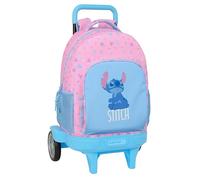 STITCH BRIGHT - Large Backpack with Wheels, Compact Evolution, Removable, Ideal for Children of Different Ages, Comfortable and Versatile, Quality and Resistance, 33 x 22 x 45 cm