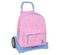 STITCH BRIGHT - School Backpack 774, Ergonomic Back, with Safta Evolution Trolley, Ideal for Children of Different Ages, Comfortable and Versatile, Quality and Resistance, 33 x 15 x 42 cm