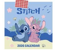 Stitch Calendar 2026 Lilo & Stitch Square Wall Calendar with FREE Organising Stickers Included