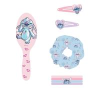 Stitch Children's Beauty Set - Multi-Coloured - Ideal to Surprise Your Little Ones - Includes 1 Fabric Scrunchie, 4 Scrunchies, Brush and 2 Hair Clips - Original Product Designed in Spain