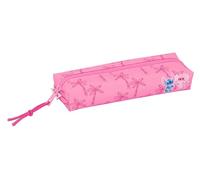 STITCH CHILL - Rectangular Children's Pencil Case, Children's Pencil Case, Ideal for School Age Children, Comfortable and Versatile, Quality and Resistance, 22 x 7 x 40 cm, mint/pink, M, Casual
