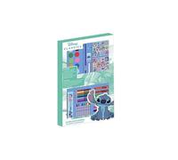 Stitch Coloring Stationery Set - Complete School Kit for Kids with Colored Pencils, Markers and Themed Accessories by Lilo & Stitch for Drawing, Painting and Learning, Stitch Box, 26.7x45.3x3.0 cm