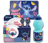 Stitch Dinner Set With Mat in Blue Stitch Blue