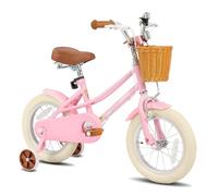 STITCH Fantasy 14 inch Kids Bike for 3-5 years Girls, 14 Inch Girls Bike with Stabilisers & Basket, Kids' Bicycle Pink