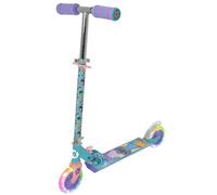 Disney Stitch Inline Scooter Light Up Wheels | Unisex Girls or Boys | Folding Adjustable 2 Wheel Kids Age 5+ Push Officially Licenced