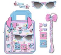 Stitch Glasses Bag Beauty Set | Kids Kit with Braid, Glasses, Clips and Garters | Disney Hair Accessories with Pastel Design and Lilo & Stitch Characters