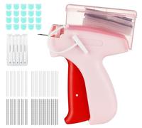 Stitch Gun for Clothes, 1Plusselect Stitchy Quick Clothing Fixer with Storage Box, Portable Instant Stitch Tag Gun for Sewing Quilting Fixing with 5 Needles, 3000 Micro Fasteners 5mm/8mm, Bear Buttons