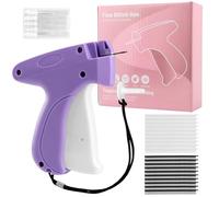 Stitch Gun for Clothes,Handheld Stitch Tag Gun Quick Clothing Fixer,Tagging Gun,Mini Stitches Machine Micro StitchGun with 5 Needle,1000 Black Fasteners & 1000 White Fasteners(Purple)