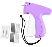 Stitch Gun for Clothes,Stitchy Quick Clothing Fixer,Micro Handheld Tagging & Repair Needle Gun for Clothes,Fabrics,Garments,Curtains,DIY Sewing,2000pcs Glue Needle and 5pcs Steel Pins (Pink + Red)