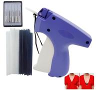 Stitch Gun for Clothes,Tagging Gun for Clothing,Mini StitchHemming Gun for Clothes,Comes with 6 fine Needles and 1600 Black an1600 White Micro Fastener (Blue)