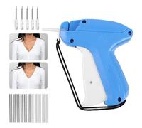 Stitch Gun, Mini Tagging Gun for Clothes, Handheld Clothes Tagging Gun, Fabric Stapler, Fast Stitch Gun for Clothes mit 5 Needle, 500 Black & 500 White Fasteners, Quick Clothing Fixer（Blue