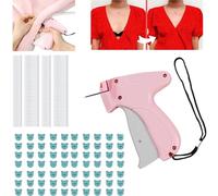 Stitch Gun, Quick Clothing Fixer, Stitch Gun for Clothes Quilt Tacking Gun Micro Stitch Gun Mini Stitch Hemming Gun for Clothes，Comes with 100 Bear Buckles, A Total of 1100 Pieces