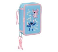 Stitch Happy - School Pencil Case with 37 Tools Included, Children's Pencil Case, Child, Ideal for Children from 5 to 14 Years, Comfortable and Versatile, Quality and Resistance, 12.5 x 5.5 x 19.5 cm