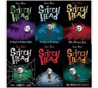 Stitch Head books Collection 6 Books Bundle (The Beast of Grubbers Nubbin,The Ghost of Grotteskew,The Pirate's Eye,The Spider's Lair,Stitch Head,The Monster Hunter)