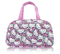 Stitch, Hello Kitty, Bluey or Spiderman Overnighter 10" Duffle Bag for Kids | Lightweight Travel Weekender Duffel for Girls and Women | Ages 3+, Hello Kitty Pink