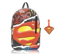 Stitch, Hello Kitty, SpongeBob or Miles Morales Backpack for Teens with Rubber Luggage Tag, Superman, Daypack Backpacks