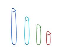 Stitch Holder, 4 Pcs Aluminum Crochet Knitting Needle Stitch Holder Set, Stitch Holder Knitting Colorful Safety Pins for DIY Knitting Needle