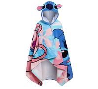 Disney Stitch Hooded Towel Angel Poncho 100% Cotton Kids Beach Towel Bath Towel Swimming Wrap Kids Changing Robe