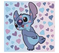 Stitch Let Your Heart Be Light - Wall Sticker, Disney - Size 33 x 33 cm - Self-Adhesive