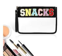 Stitch Makeup Bag Preppy Stuff, Waterproof Snack Bag Handbag Essentials with Zipper Handle Travel Accessories for Women, Preppy Stuff for Girls Clear Snacks Bag Stitch Pencil Case for Girls