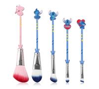 Stitch Makeup Brushes Set Collection, Stitch Stuff for Girls Women - 5pcs Blue