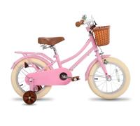 STITCH MANCHI 12 Inch Kids Bike with Basket & Stabiliser, Girls Bike for 3-4 Years,Pink…