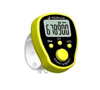 Stitch Marker Row Counter LCD Electronic Digital counter ring 5 channels Tally Counter Sewing Knitting Weave Tool,yellow