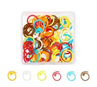 Stitch Markers, 100 Pcs Spiral Crochet Stitch Markers Colorful Stitch Marker for Knitting Markers Knitting Accessories with Storage Box for Knitting Crocheting Clothing Tag DIY Craft Project