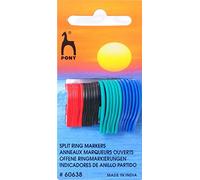 Pony Flat Ring Stitch Markers - Plastic, Multi-colour - 8 x 4.7 x 9.8 cm