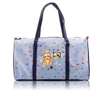 Stitch, Minnie, Mickey, Pooh, Harry Potter, or Jack Skellington 16" Leather Mini Travel Bag, Duffle Bag, Overnight Bag, Weekender Bag for Women, Men, Adults, Bluey - Pink, 15"