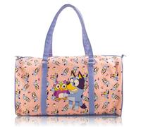 Stitch, Minnie, Mickey, Pooh, Harry Potter, or Jack Skellington 16" Leather Mini Travel Bag, Duffle Bag, Overnight Bag, Weekender Bag for Women, Men, Adults, Bluey - Blue, 15"