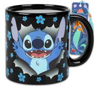 Stitch Mug Gift Bundle - 16 Oz Stitch Heat Reactive Ceramic Coffee Cup | Stitch Ceramic Color Changing Coffee Mug With Handle Plus Bookmark for Kids, Teens | Disney Stitch Mug Set for Adults