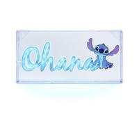 Stitch Ohana Light Officially Licensed Lilo Lamp, Disney Collectible Gift, LED Bedside Table Bedroom Night Light Decor | Paladone, Blue