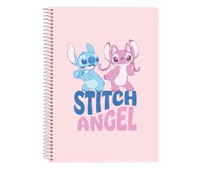STITCH OHANA - Notebook 80 A5 Sheets, Hard Cover, Ideal for Children of Different Ages, Comfortable and Versatile, Quality and Resistance, 15.5 x 22 cm